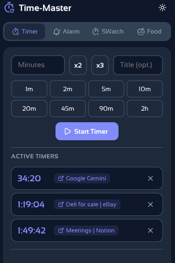 Timer Tab